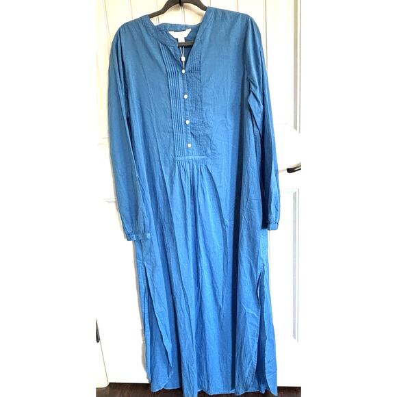 Lilly Pulitzer Vassa Maxi Cover Up Dress Sz Lg Blue Beach Resort Cruise - Picture 3 of 7